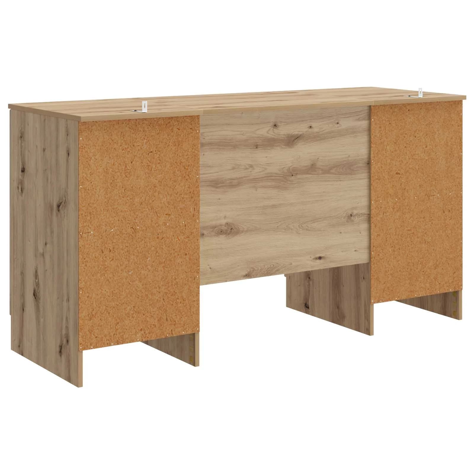Miza Artisan hrast Inženirski les 142,5 x 50 x 75 cm - slika 7