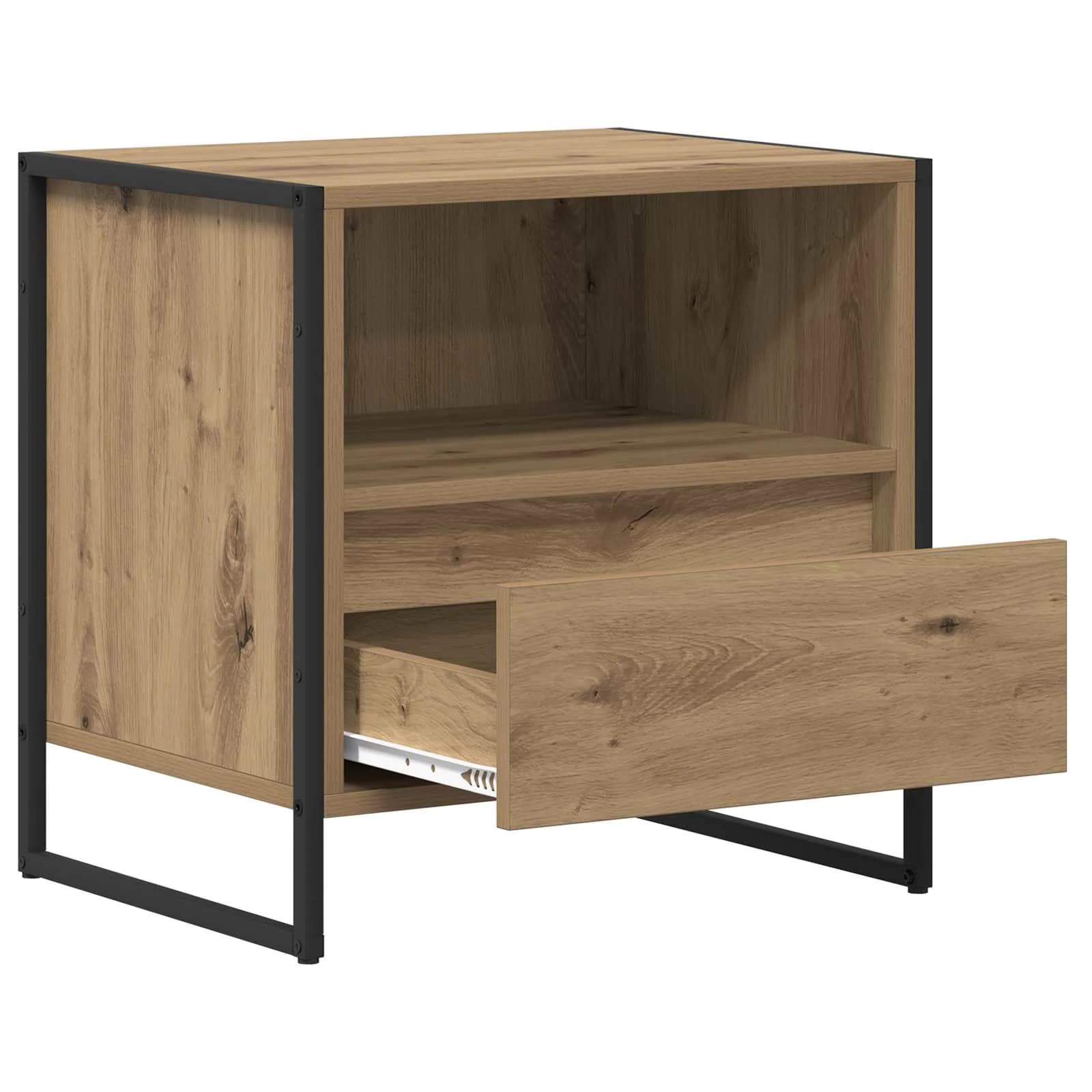 Nočna omarica Oreh 50 x 39,5 x 50 cm Inženirski les - slika 10