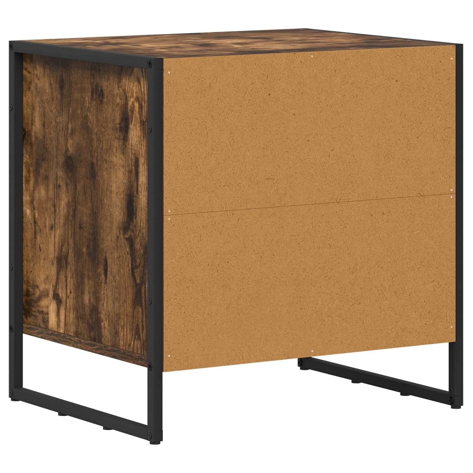 Nočna omarica 2 kos Dimni hrast 50 x 39.5 x 50 cm - slika 8