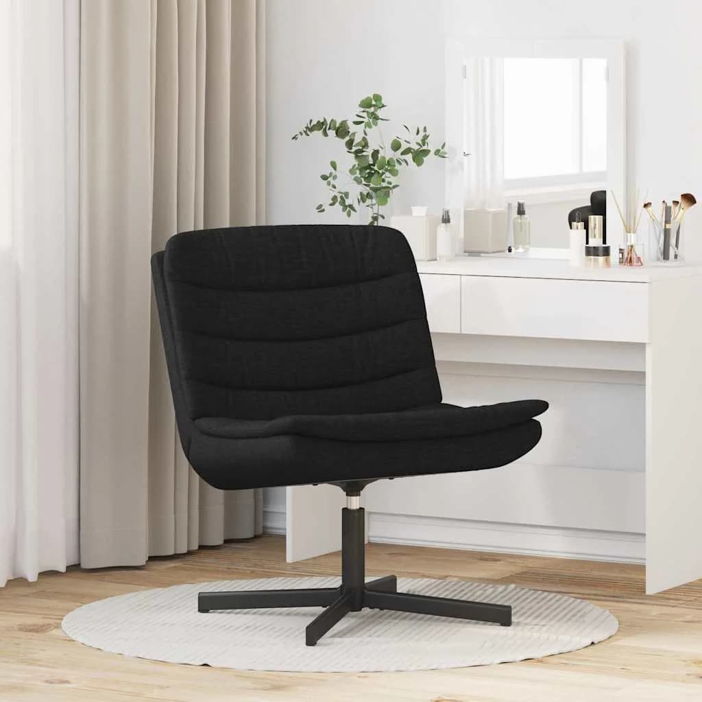 Vrtljiv stol Črna 63 x 75 x 76 cm blago - slika 3