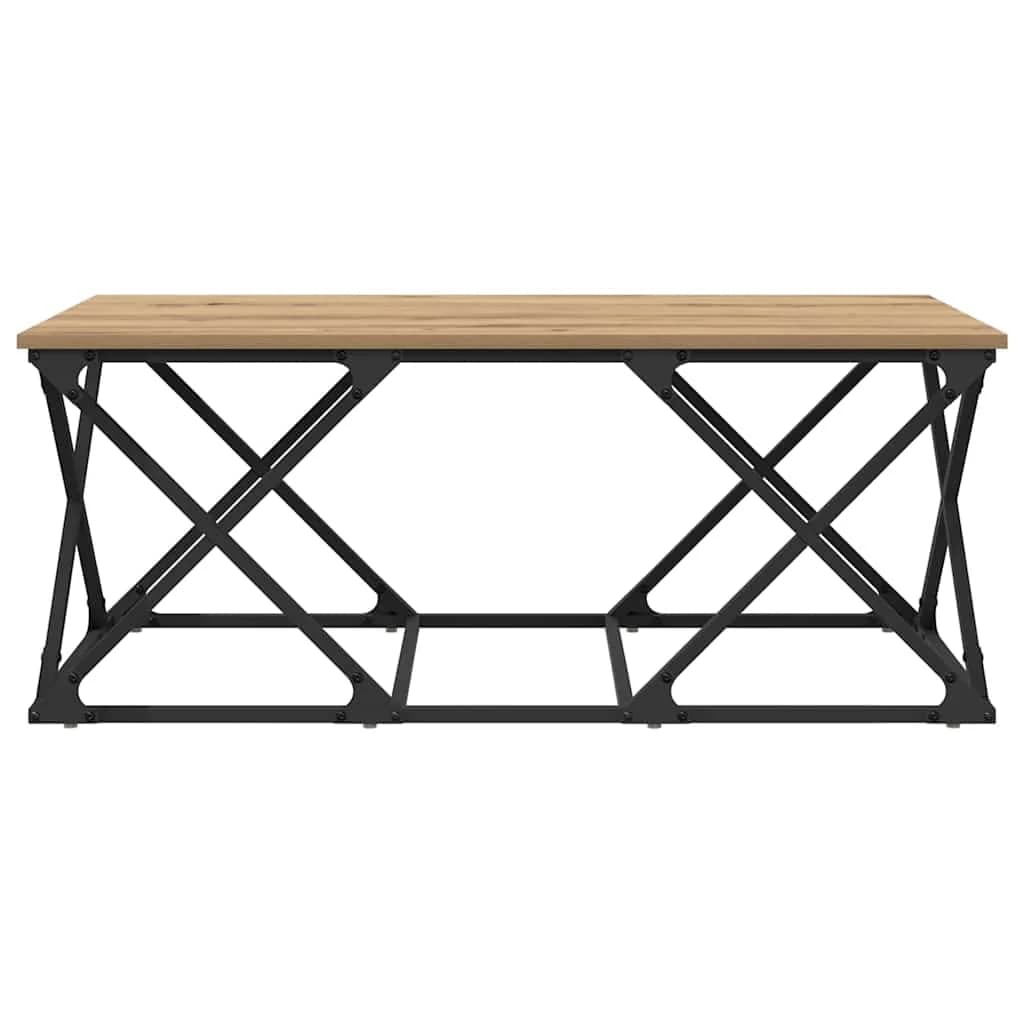 Klubska miza Umetni hrast 100 x 49 x 40 cm Inženirski les - slika 5