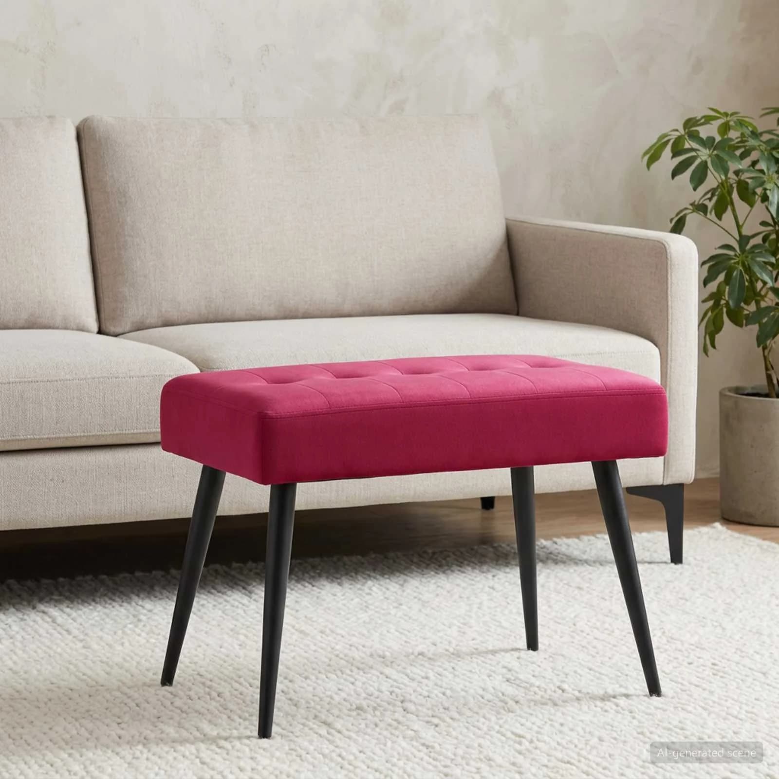 Klop s gumbnim oblazinjenjem Vinorodna rdeča 60 x 40 x 45 cm - slika 4