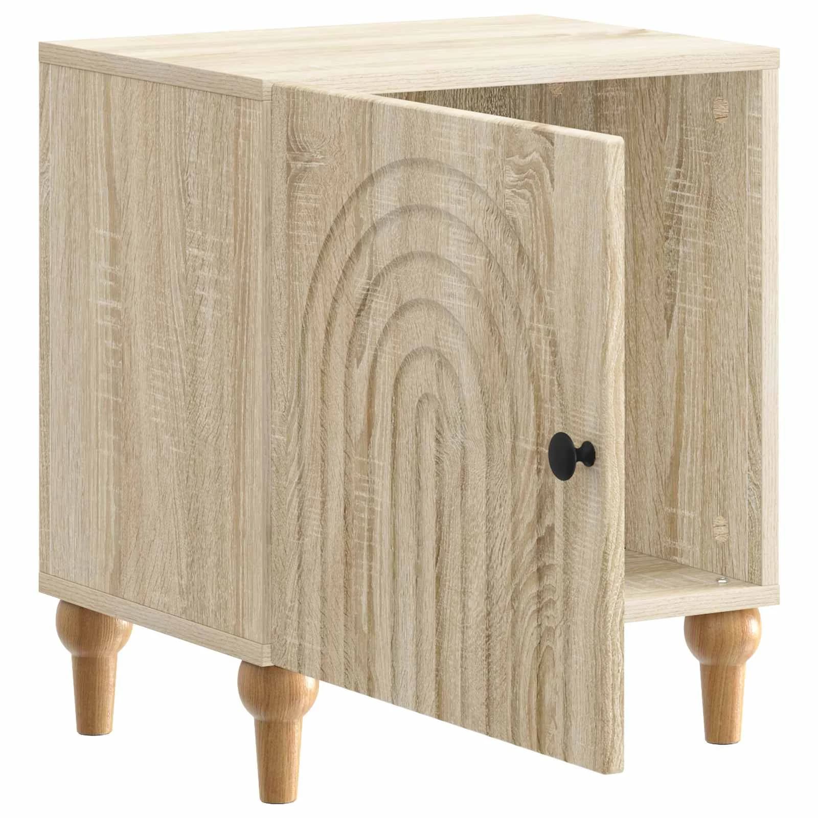 Nočna omarica Sonoma hrast 43 x 34,5 x 50 cm Inženirski les - slika 4