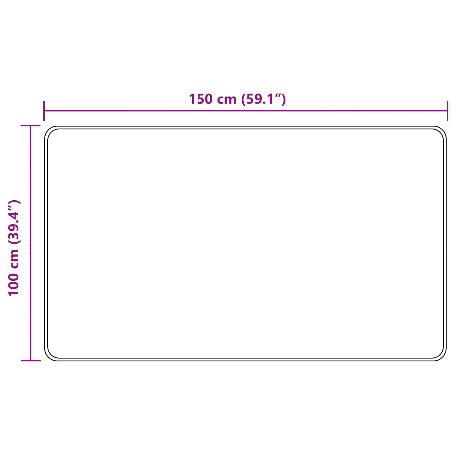 Preproga runner MARSA Bela 100 x 150 cm Poliester in PVC - slika 7