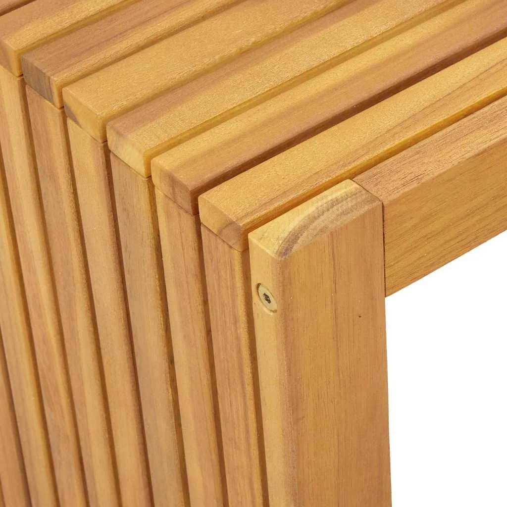 Stranska miza Olje naravno 70 x 35 x 35 cm Masiven les akacije - slika 8