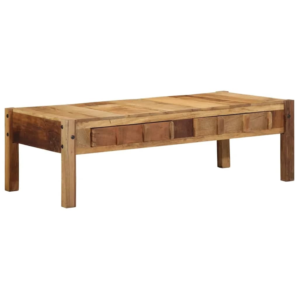 Klubska miza Rjava 110 x 54 x 35 cm Trdna obnovljena les - slika 8