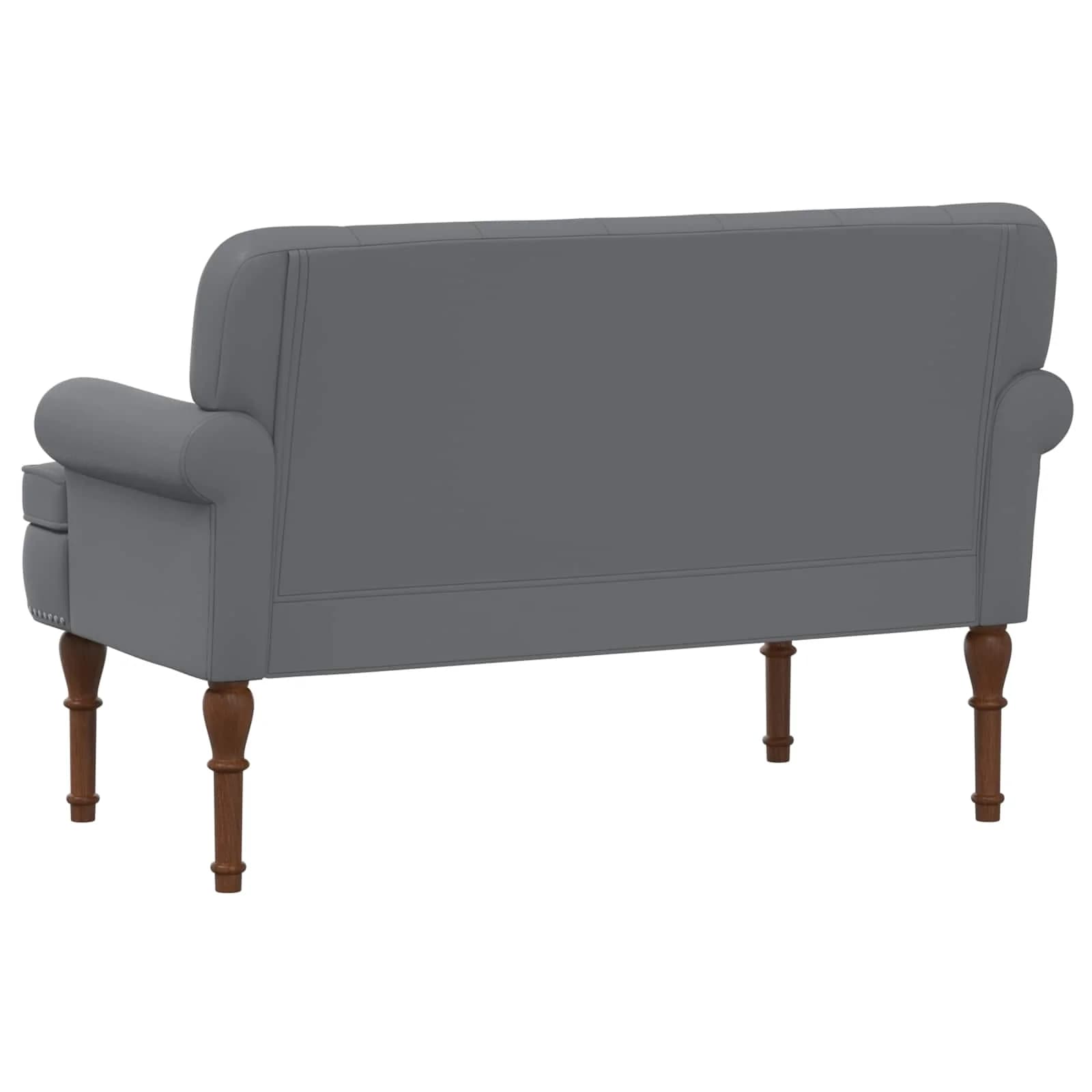 Dvojnica s gumbi Siva 120 x 65 x 77 cm Umetno usnje - slika 5