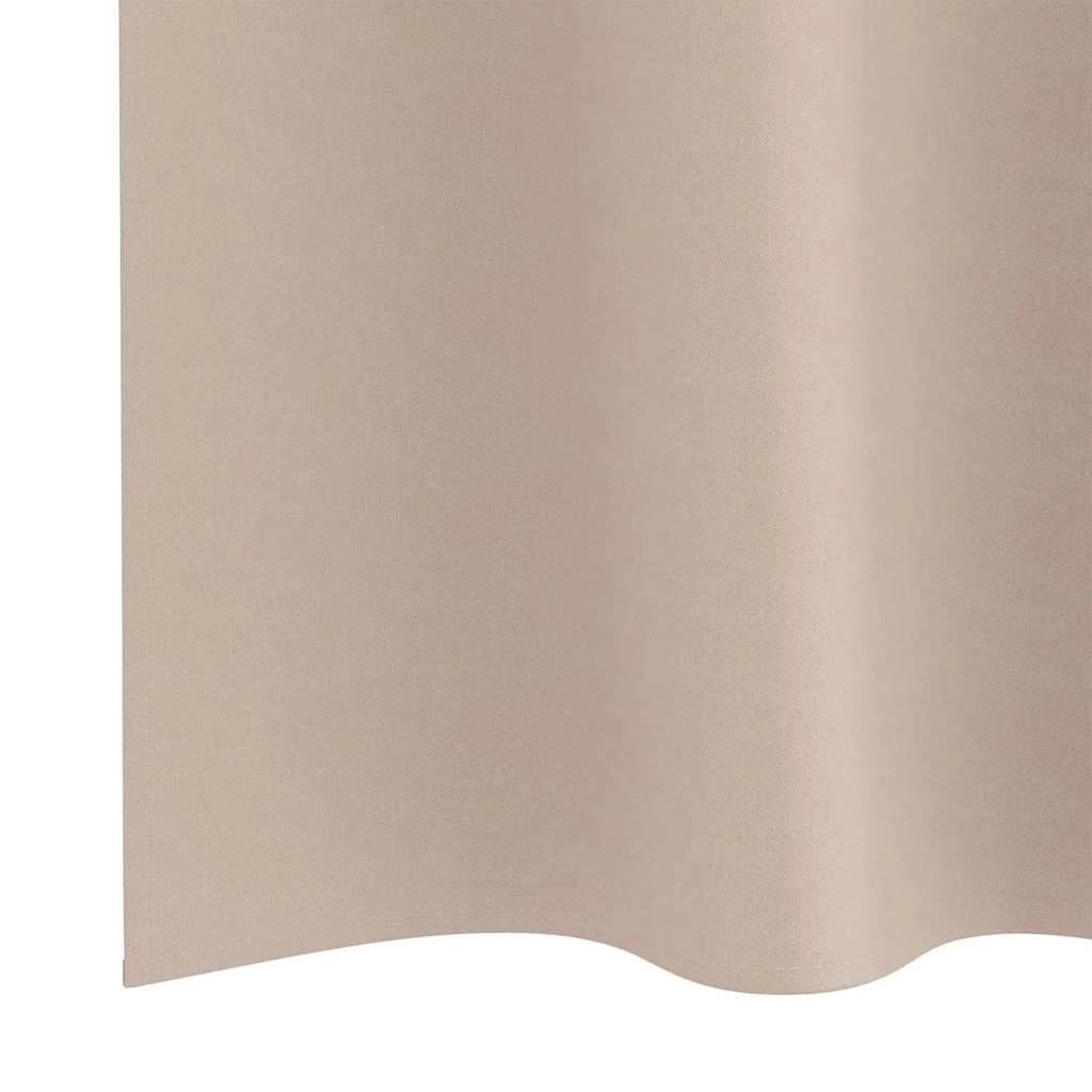 Zavese za zatemnitev z obroči 2 kos Taupe 225 x 140 cm - slika 6