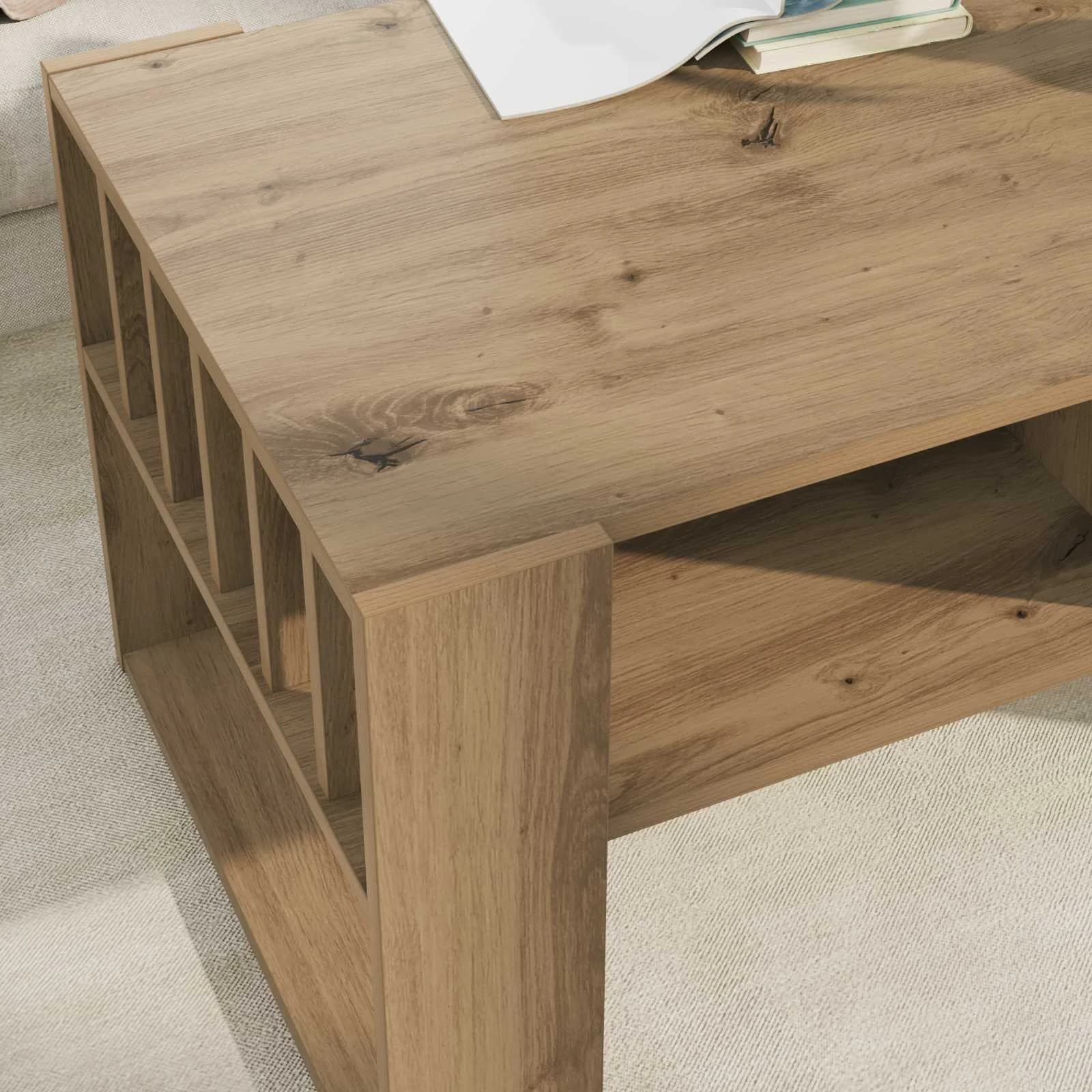Klubska miza Umetni hrast 92 x 49,5 x 45 cm Inženirski les - slika 4