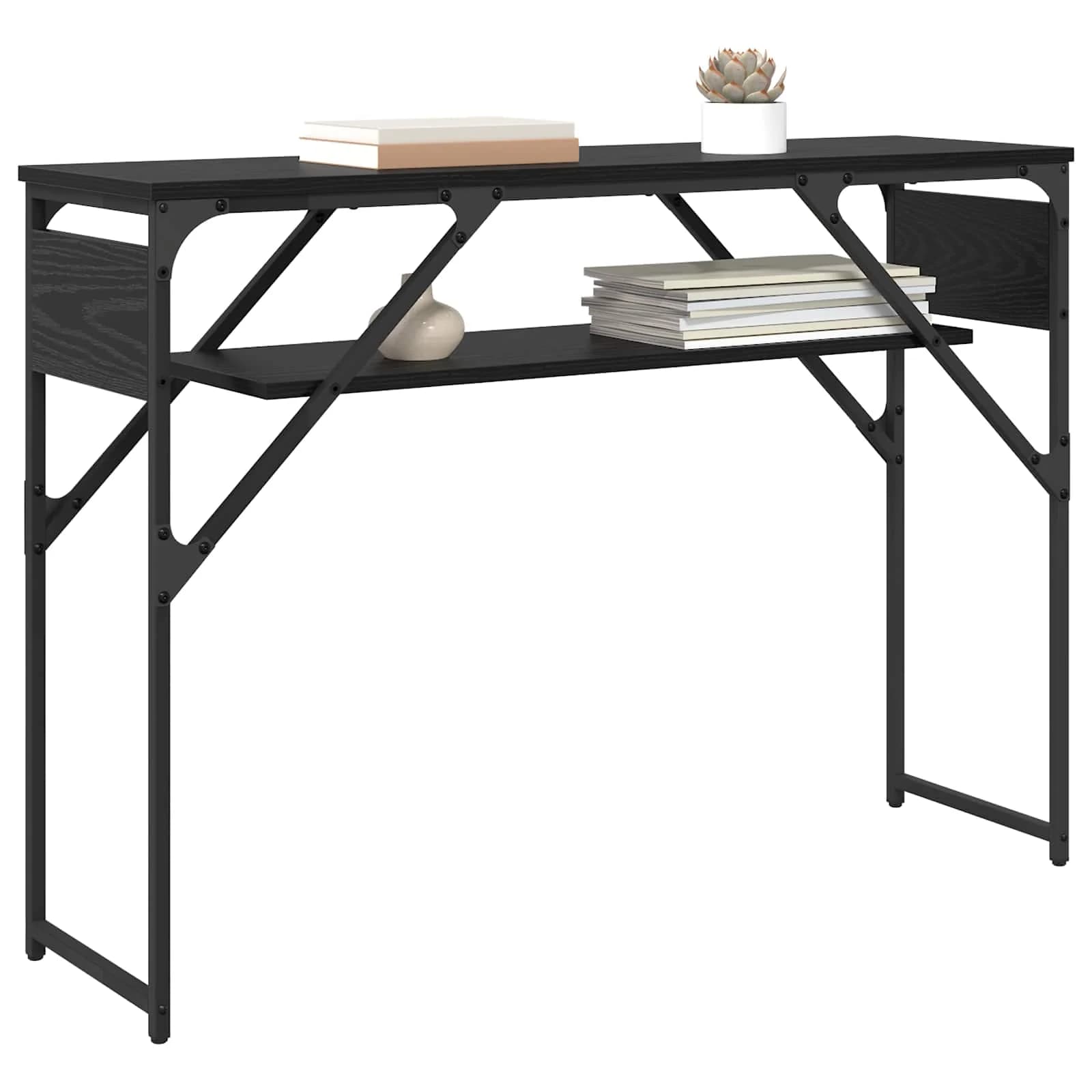 Konzolnamizica Črna Orehovina Inženirski les 105x30x75cm - slika 3