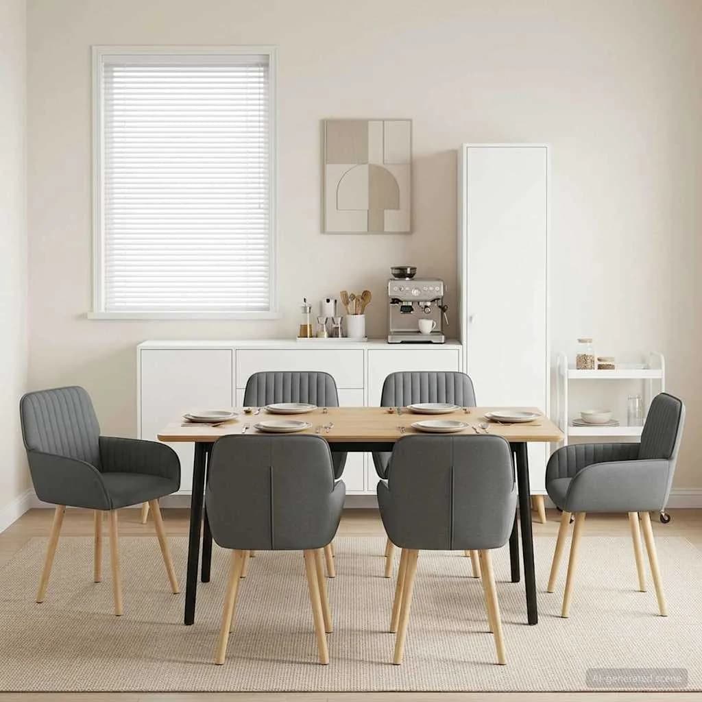 Jedilni stoli 6 kos Blago Temno siva 56,5 x 50 x 87,5 cm