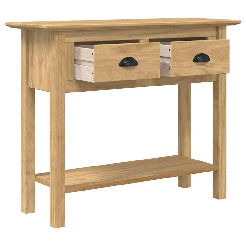 Konzolna miza BODO Medeno rjava 91 x 34,7 x 74 cm - slika 3