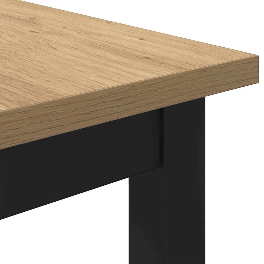 miza Umetni hrast 100 x 50 x 76,5 cm Inženirski les in jeklo - slika 5