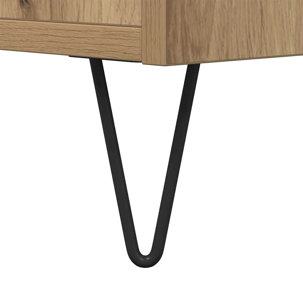 Klubska miza Umetni hrast 80 x 80 x 36,5 cm Inženirski les - slika 9
