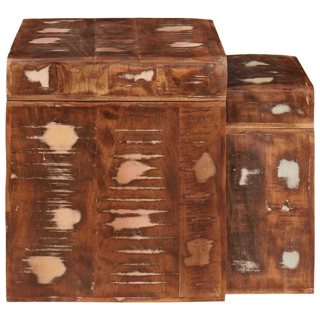 Gnezditvene mize 2 kos Rjava 46 x 40 x 46 cm - slika 5