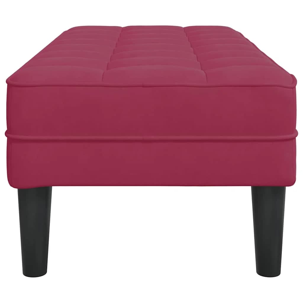 klop z blazino Vinorodna rdeča 113 x 57 x 39 cm Žamet - slika 5