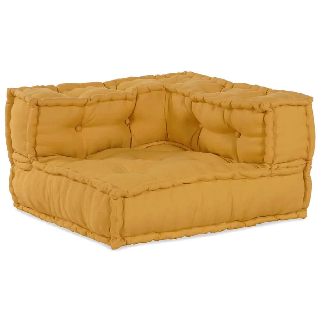 Modularna sedežna enota 2 kos Blago Rumena 140 x 70 x 56 cm - slika 3