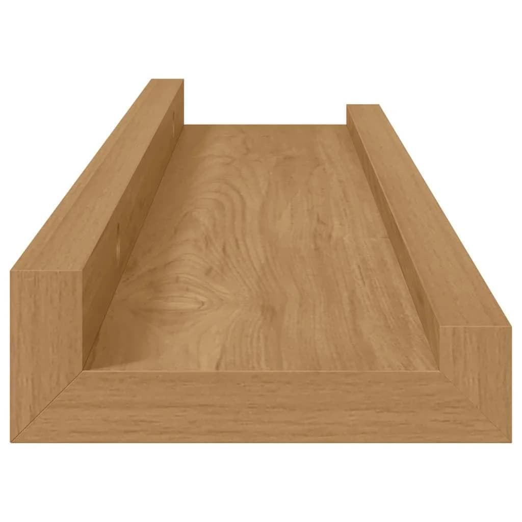 Stenska polica Montaža za steno 4 kos Rjava 40 x 9 x 3 cm - slika 8