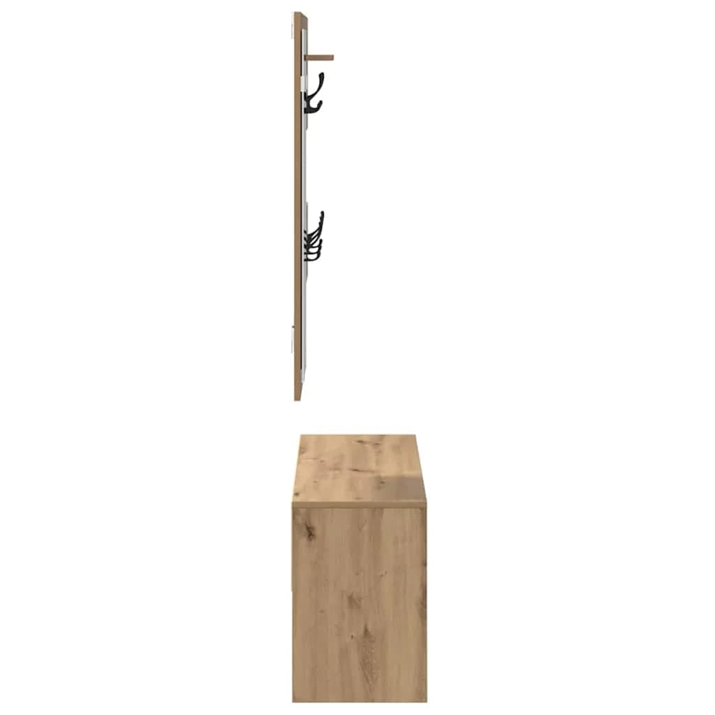 Komplet pohištva za predsobo 4 kos Oreh 90 x 31 x 46,5 cm - slika 11