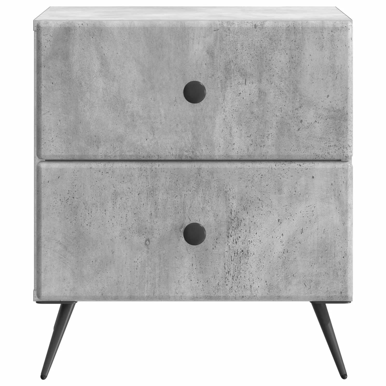Nočna omarica Betonsko siva 43 x 34,5 x 47,5 cm Inženirski les - slika 5