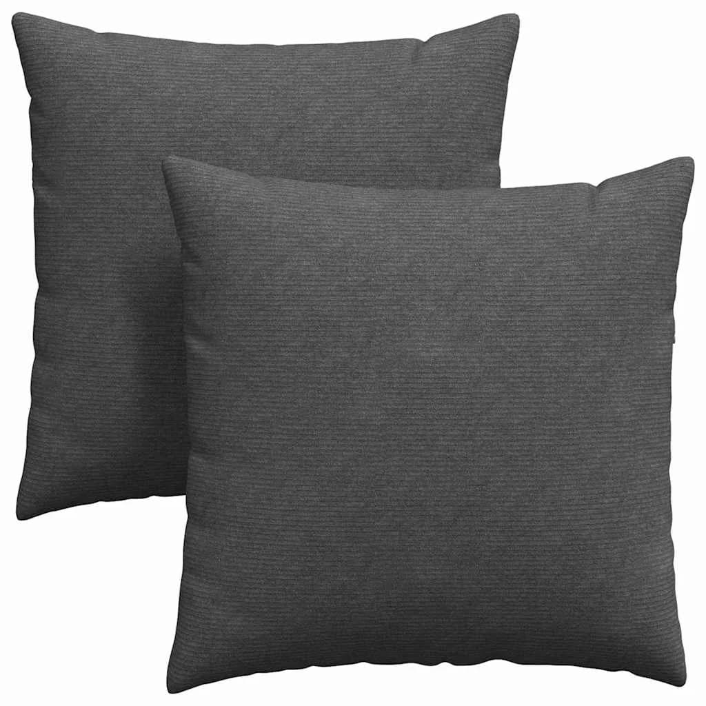 Blazine za kavč 2 pcs Temno siva 80 x 80 cm Žametna tkanina - slika 2