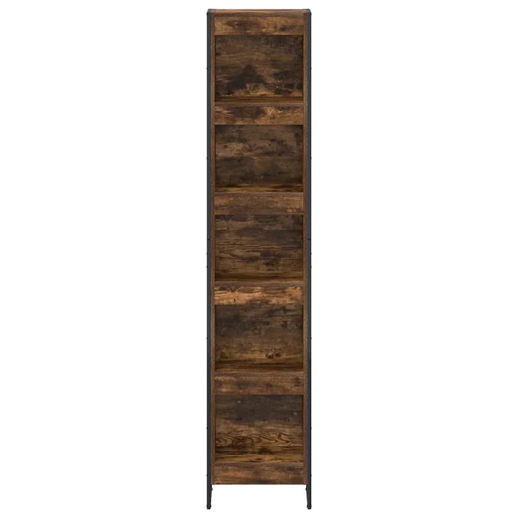 Knjigovni omar 40 x 30 x 189,5 cm Inženirski les Dimni hrast - slika 5