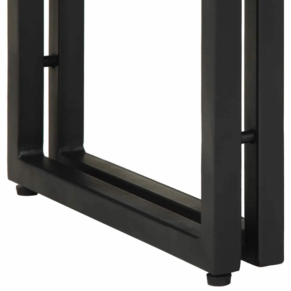 Konzolna miza Rjava 90 x 33 x 75 cm Masiven les akacije - slika 10