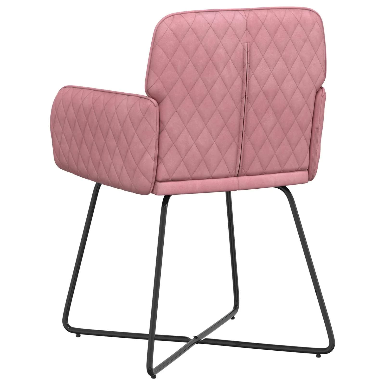 Jedilni stoli 2 kos Žamet Roza 59 x 56,5 x 86 cm - slika 5