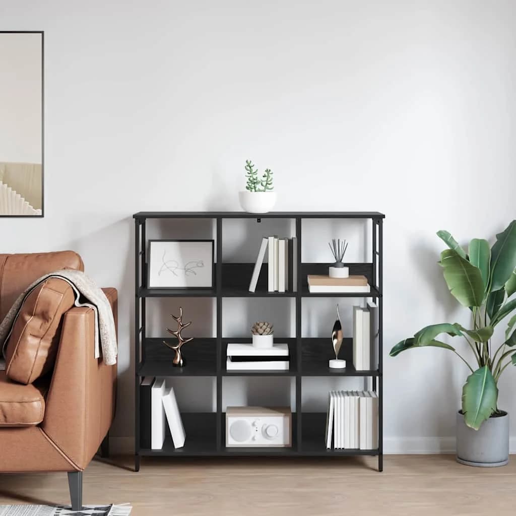 Knjižna polica 9 nivojev 102 x 32 x 104,5 cm Inženirski les - slika 4