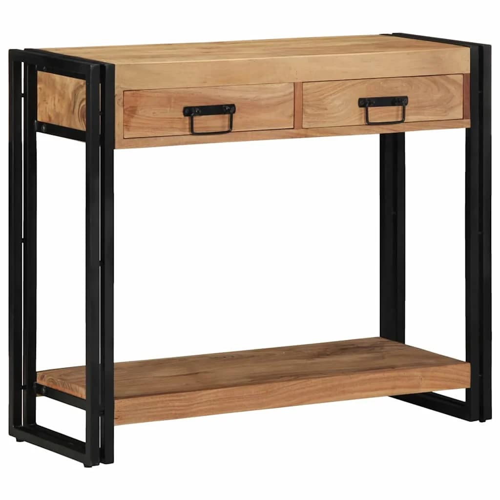 Konzolna miza Rjava 90 x 33 x 75 cm Masiven les akacije