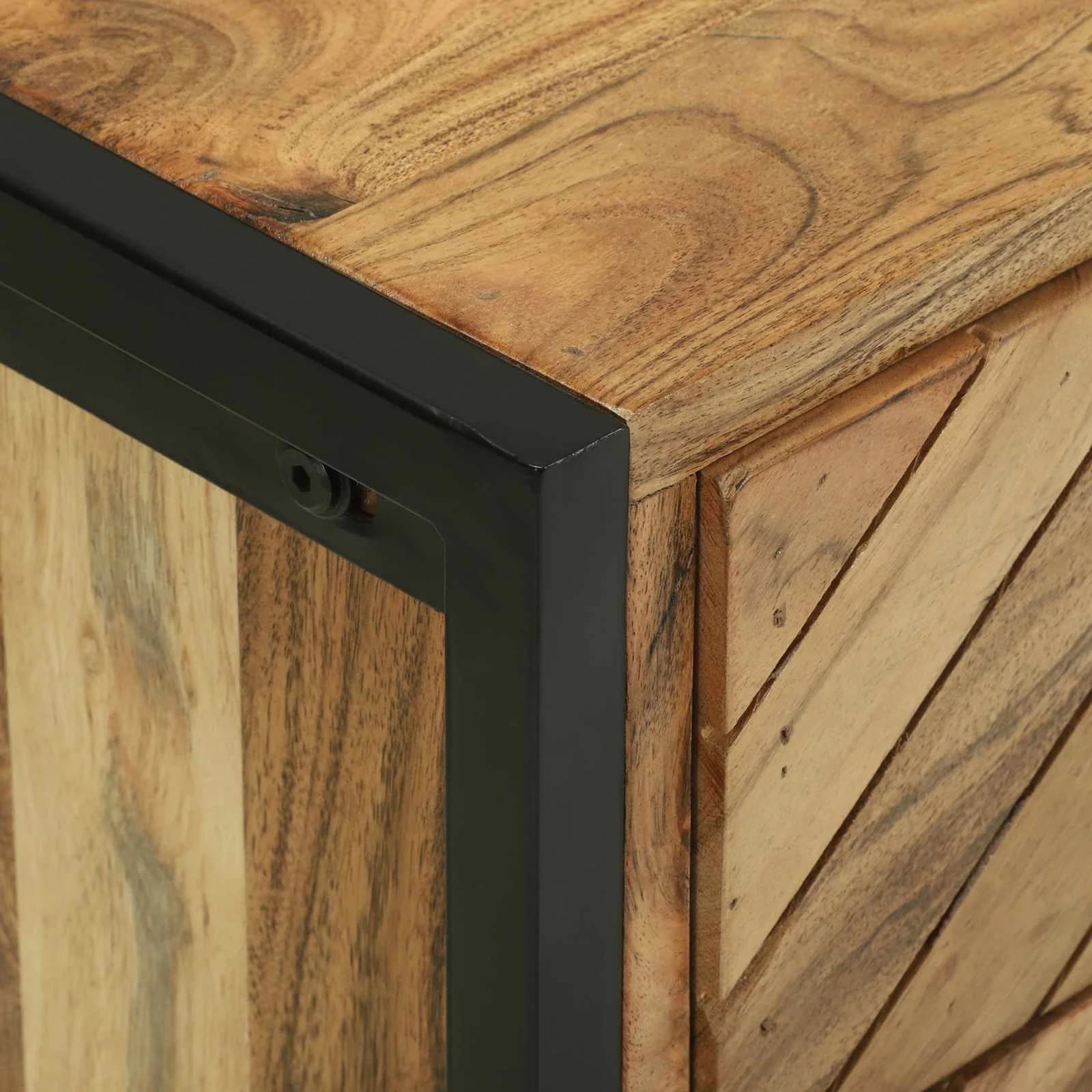 Konzolna miza Rjava 90 x 35 x 80 cm Masiven les akacije - slika 9