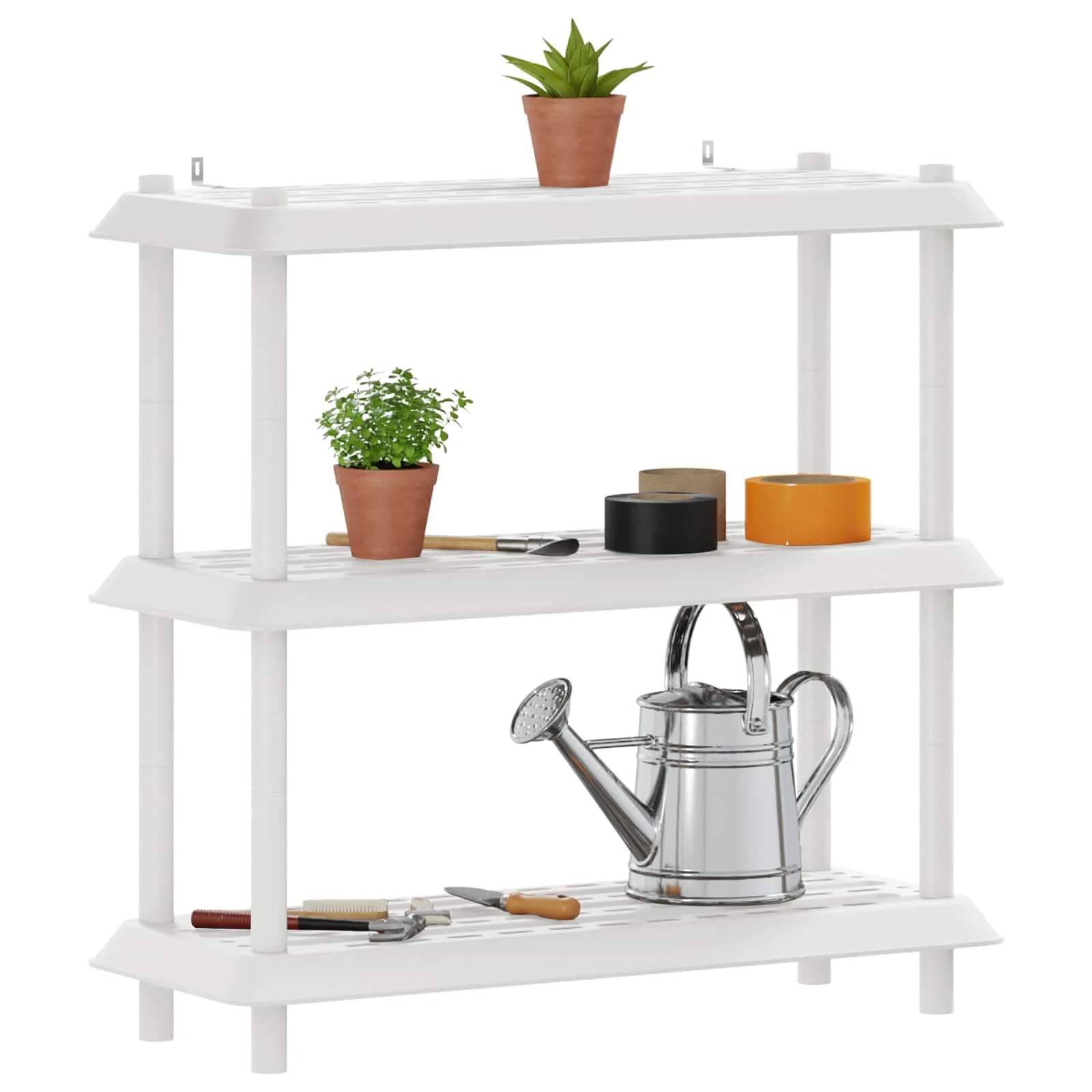 Polična enota 3 nivojev 100 x 40 x 96 cm PP Bela - slika 3