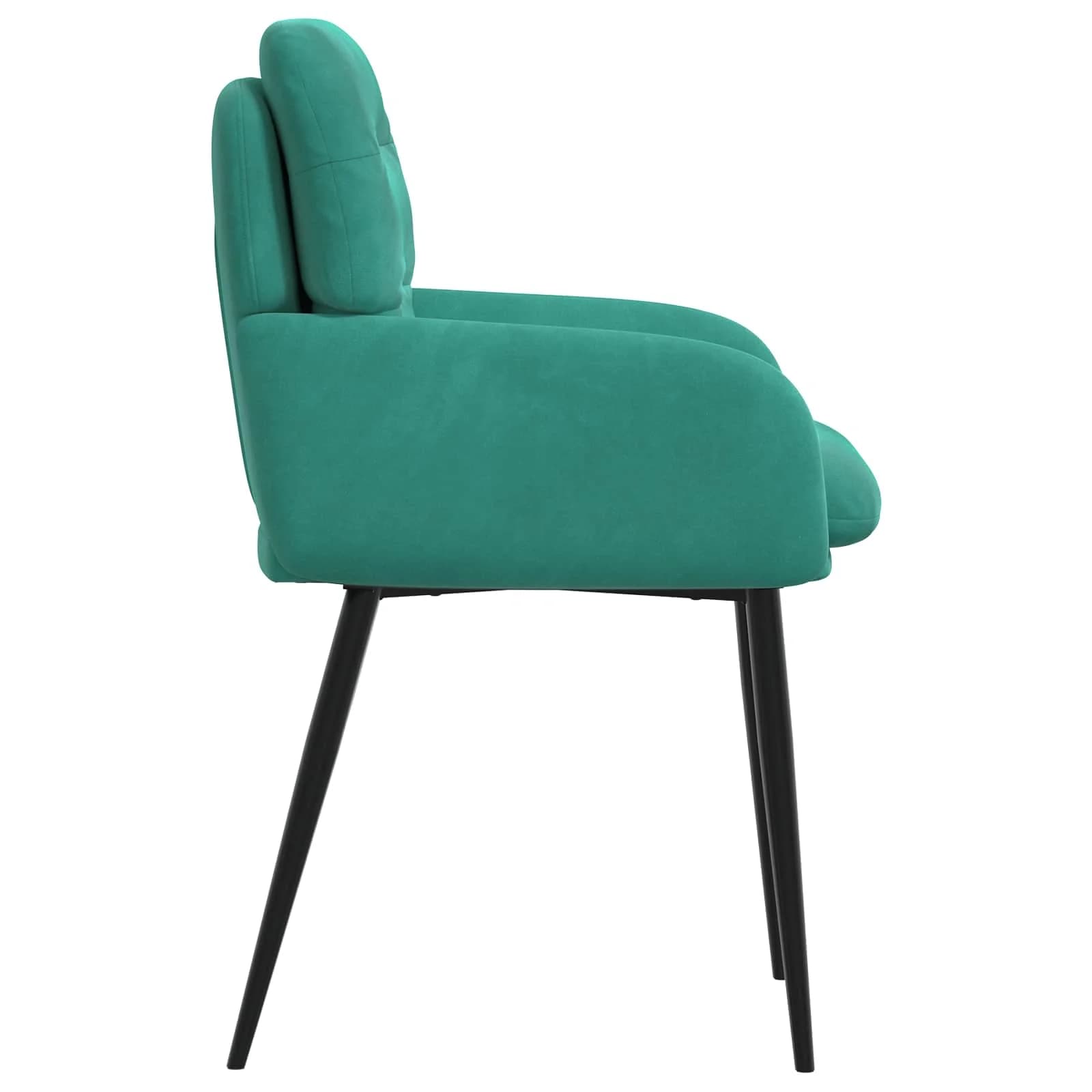 Jedilni stoli 2 kos Žamet Turkizna 59 x 59,5 x 90 cm - slika 4