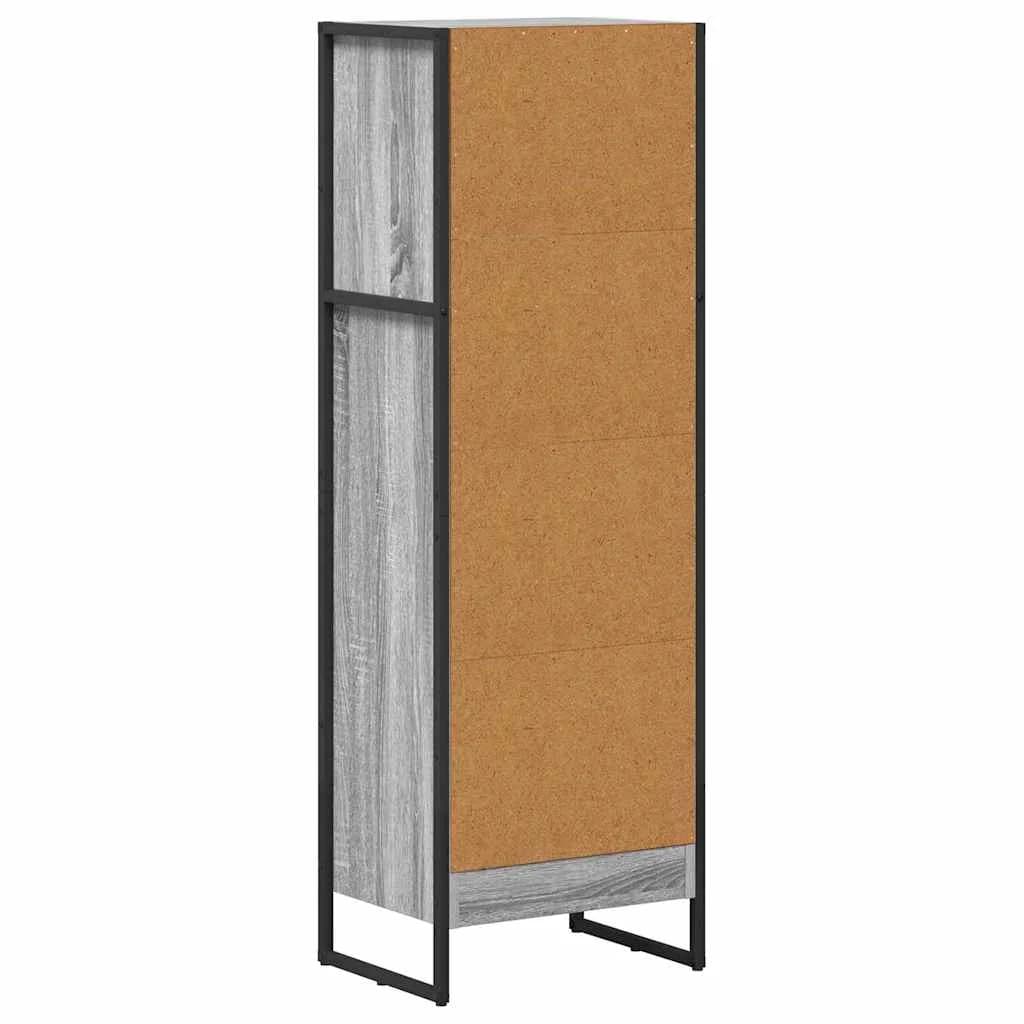 Knjigovni omar 40 x 30 x 121 cm Inženirski les Siva Sonoma - slika 7