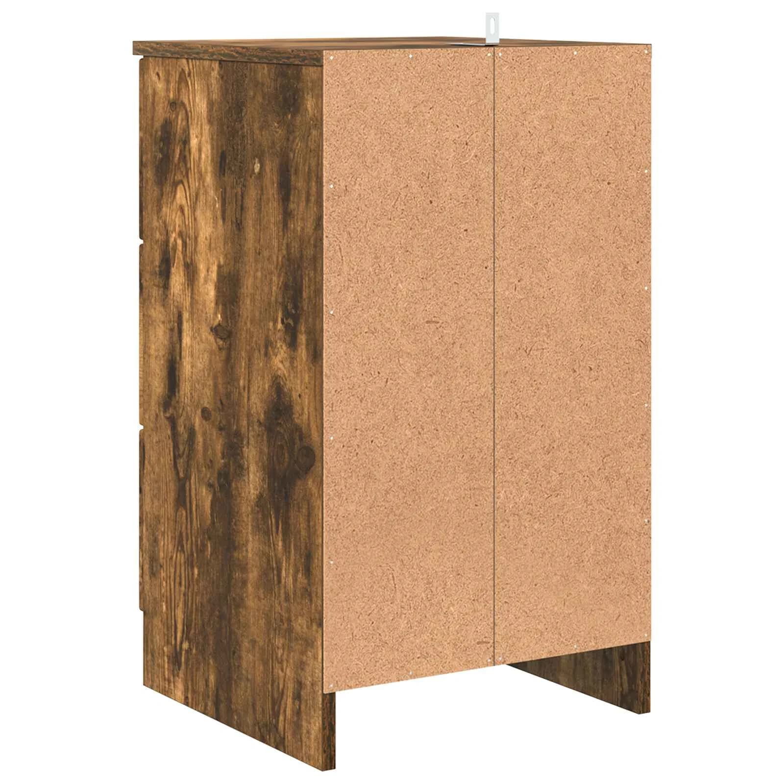 Nočna omarica Dimljeni hrast 38 x 38 x 66 cm Inženirski les - slika 8