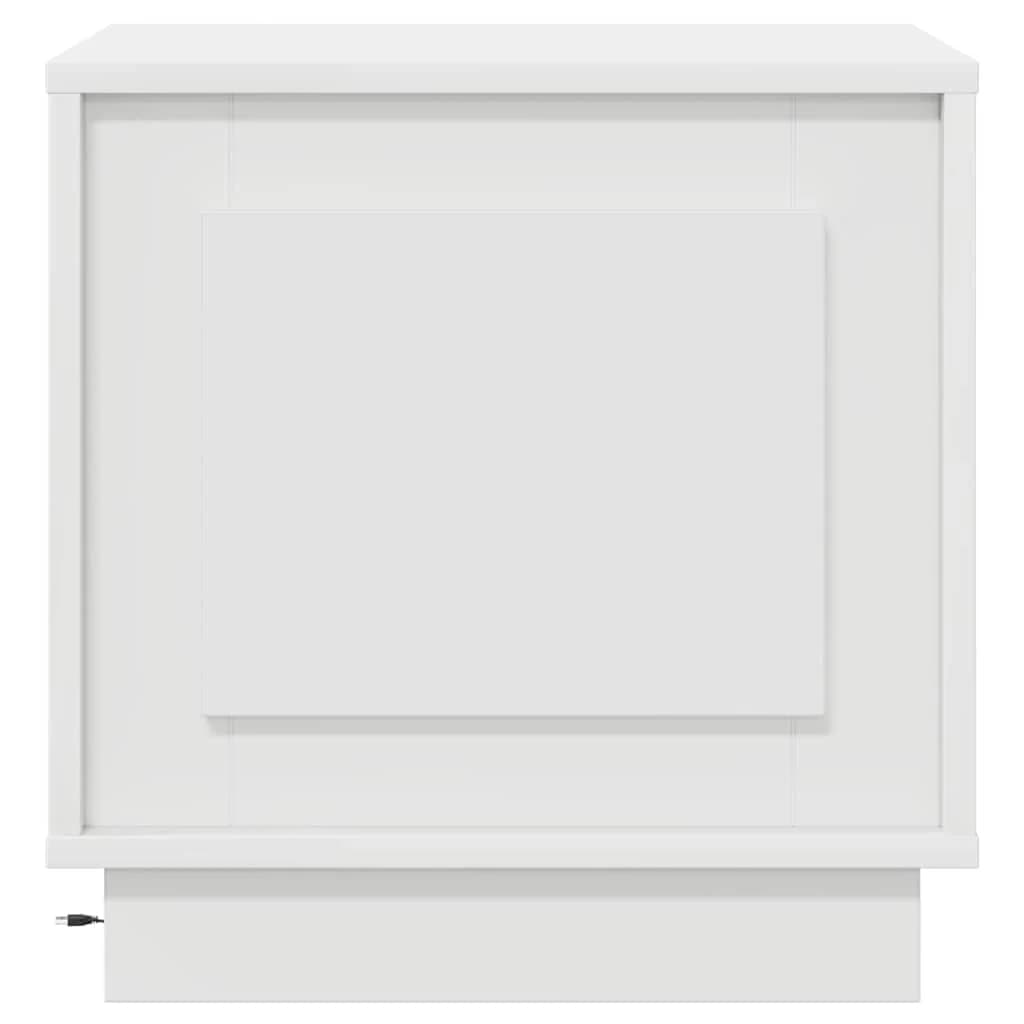 Nočna omarica 2 kos Bela 44 x 34,5 x 45 cm Inženirski les - slika 8