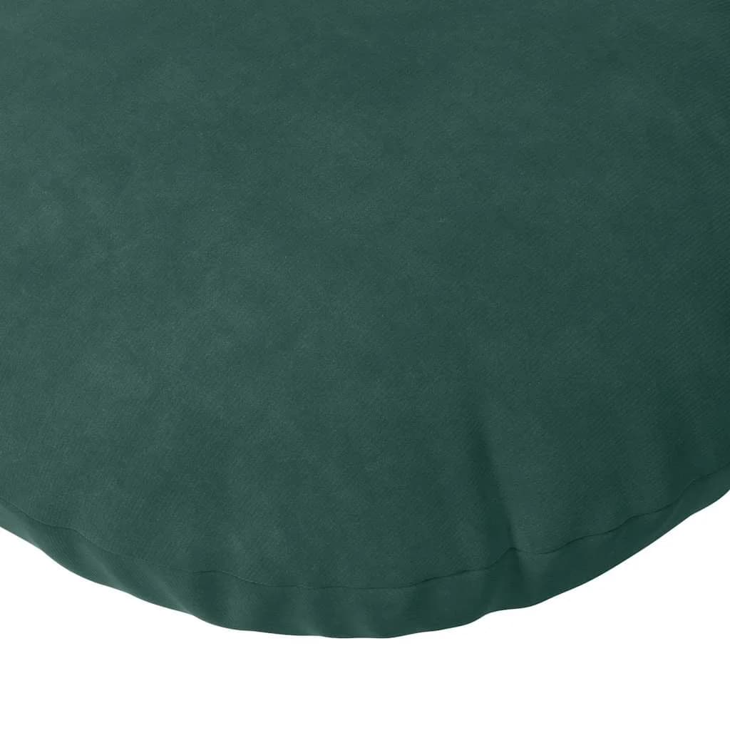 Sedežne blazine 2 kos Žamet Temno zelena Ø 80 x 29 cm - slika 7