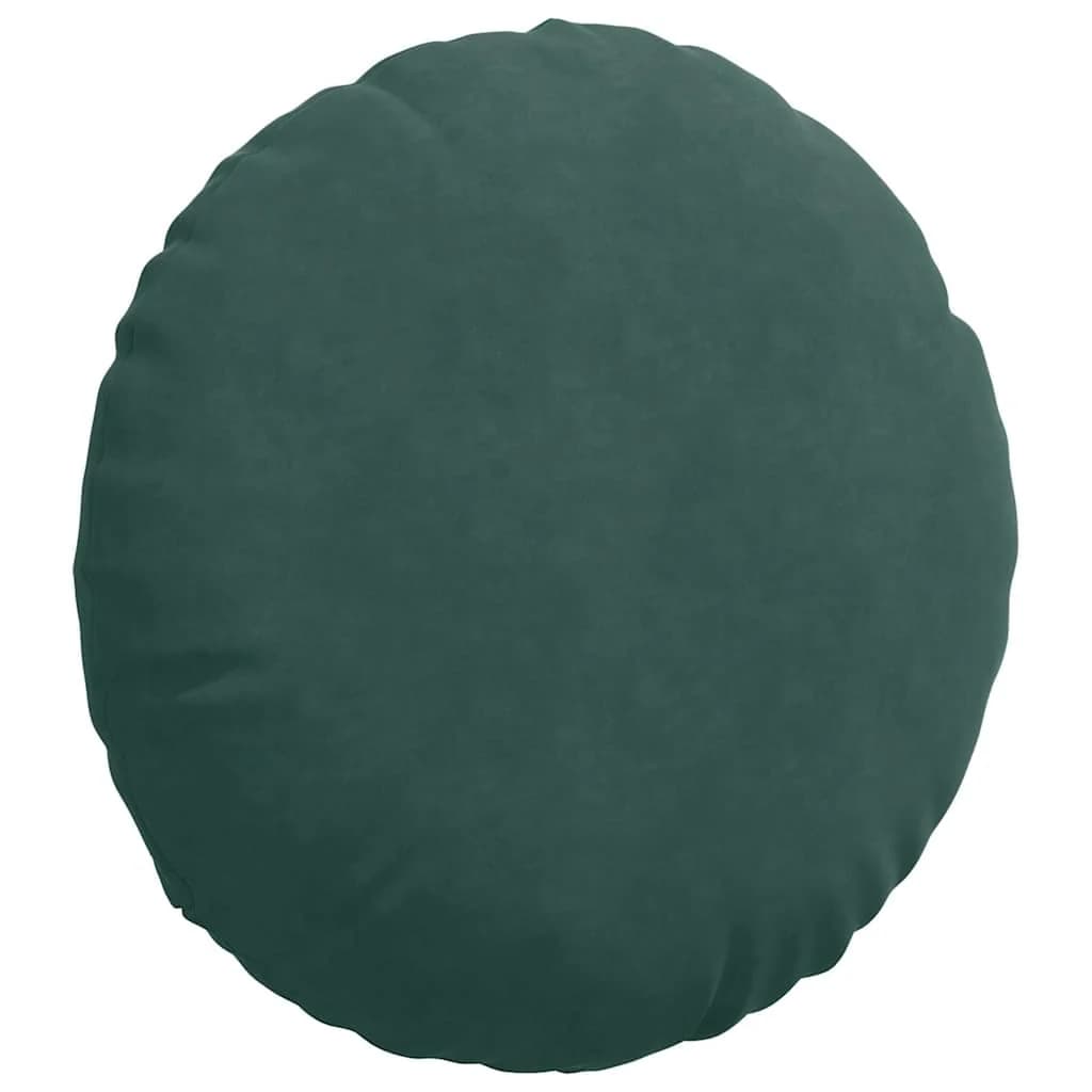 Sedežne blazine 2 kos Žamet Temno zelena Ø 80 x 29 cm - slika 5