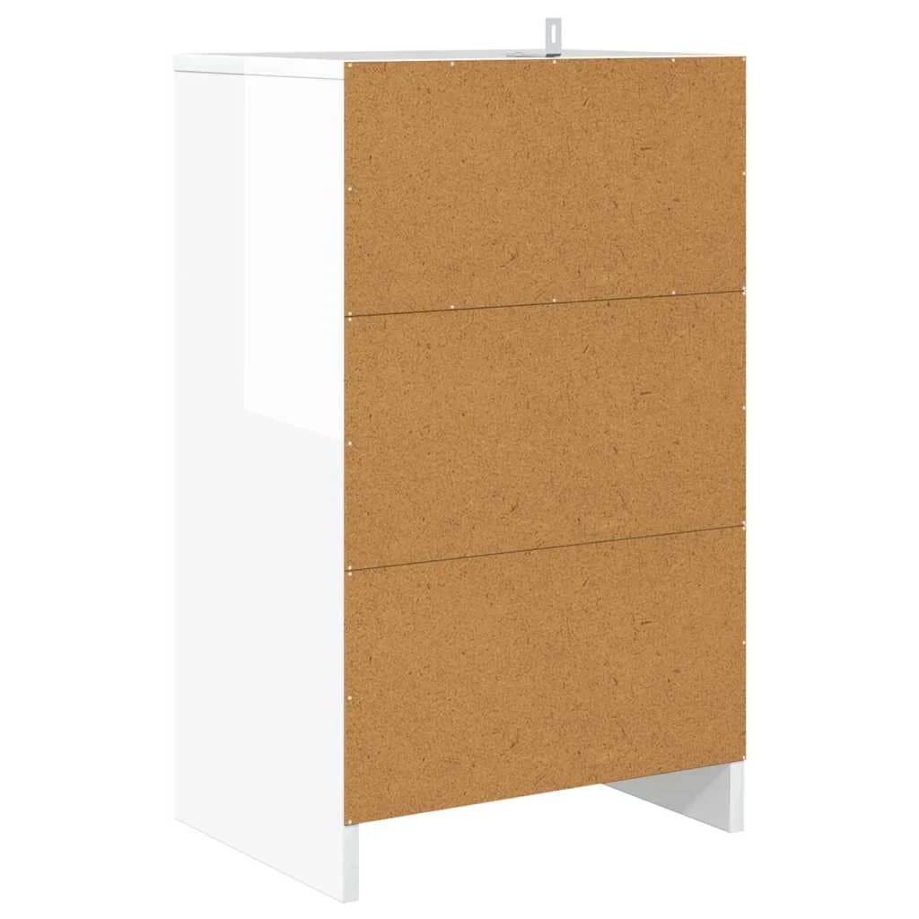 Posteljne mize 2 kos Visok sijaj bela 40 x 30 x 467 cm - slika 8