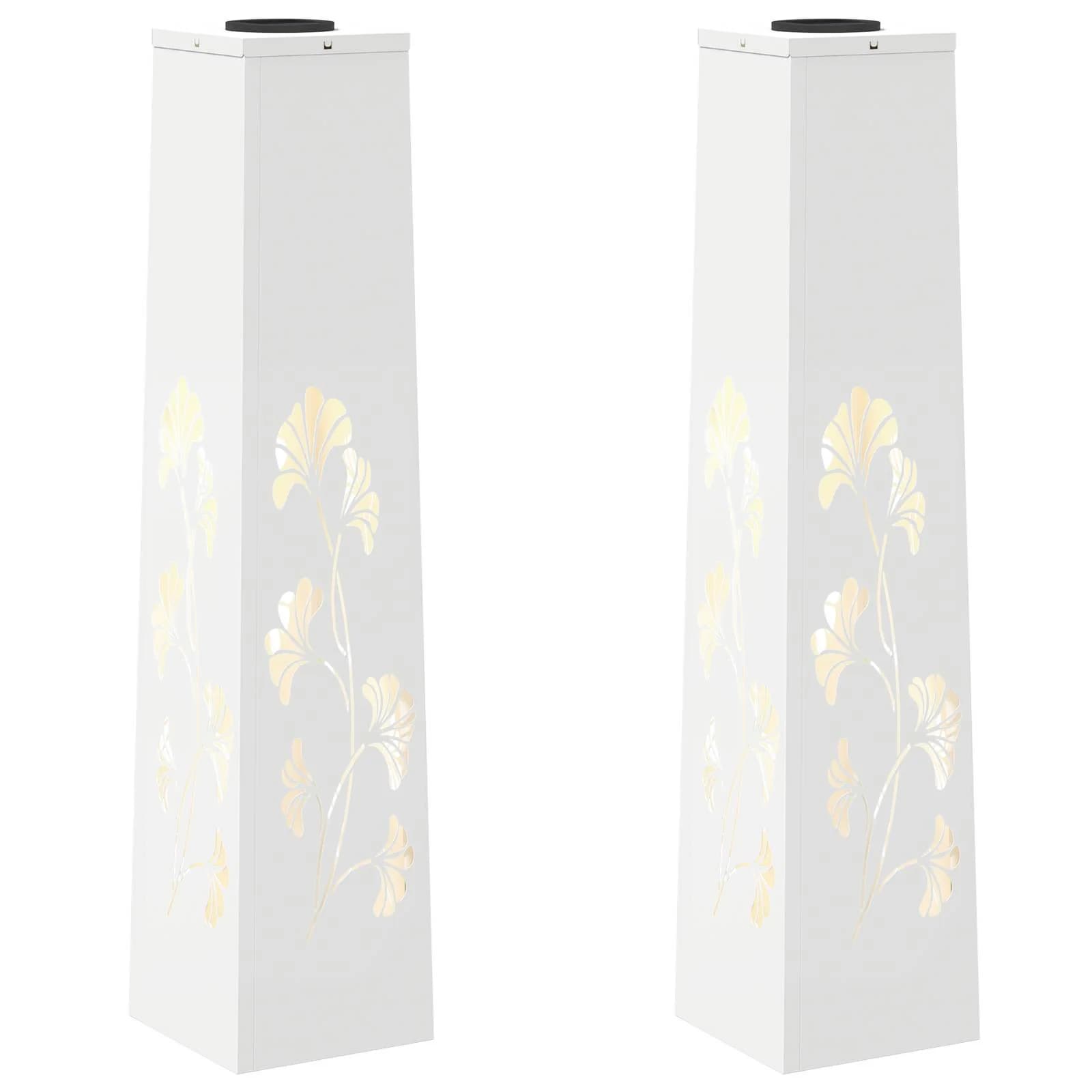 Solarno LED svetilo za pot 2 kos Toplo bela 18 x 18 x 80 cm - slika 2