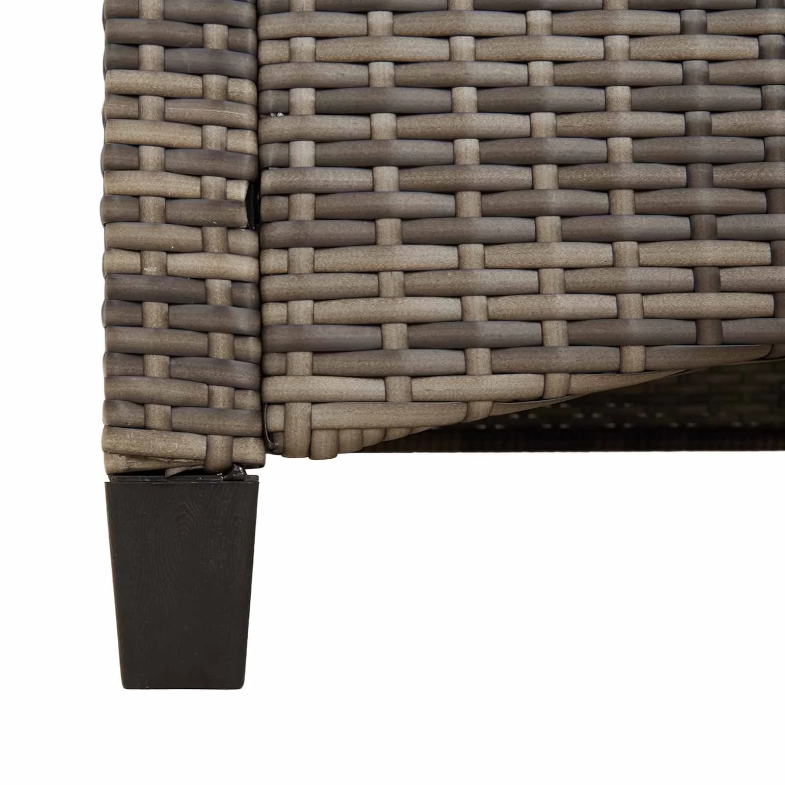 Vrtna klop z blazino Siva in temno siva 105 x 60 x 112 cm - slika 8