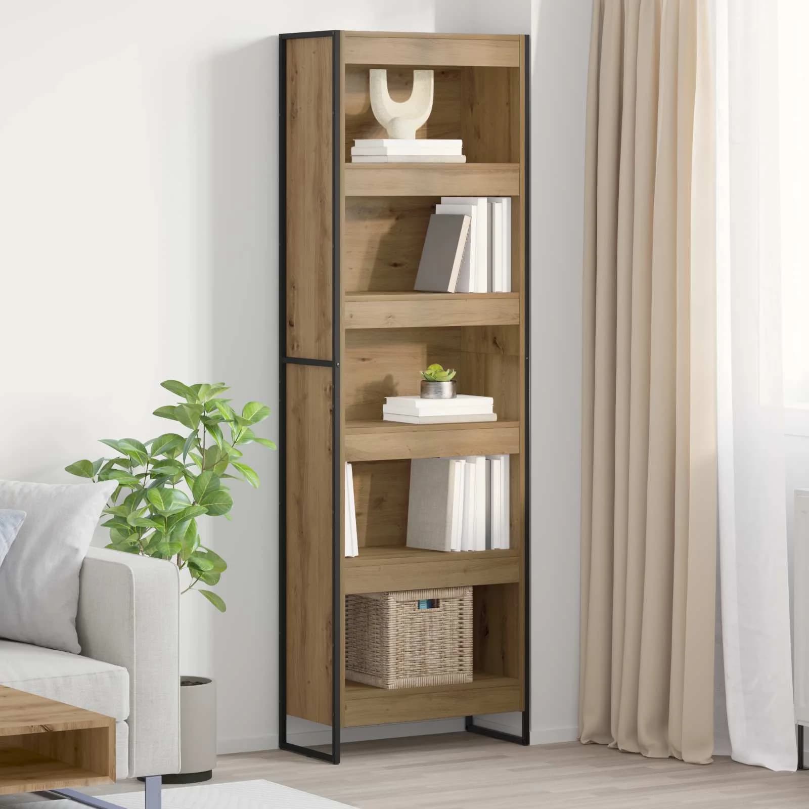 Knjigovni omar 60 x 30 x 189,5 cm Inženirski les Oreh
