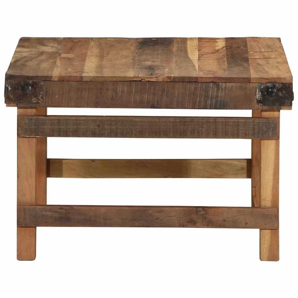 Klubska miza Rjava 60 x 55 x 40 cm Trdna obnovljena les - slika 4
