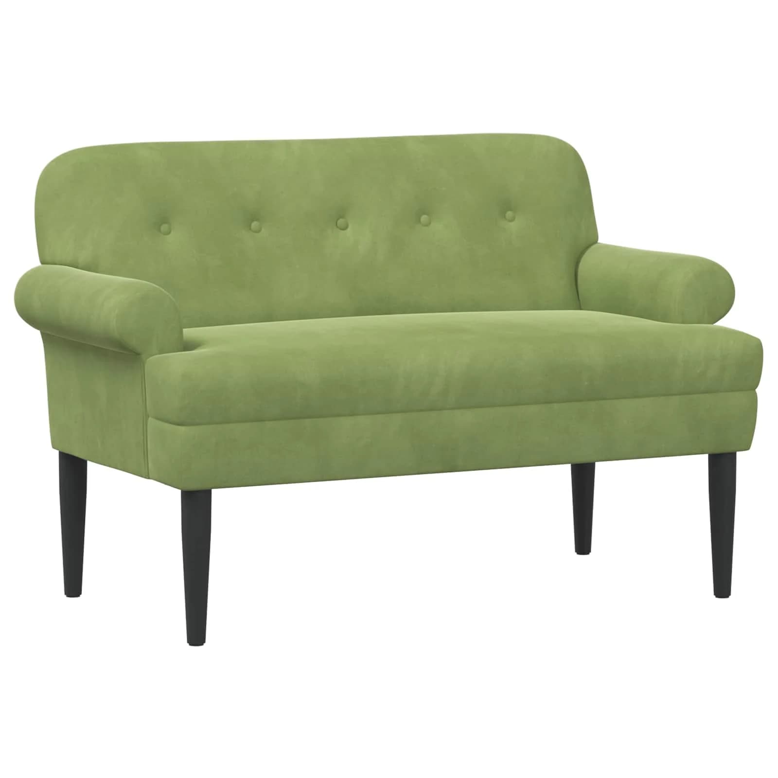 Dvojnica s gumbi Svetlo zelena 120 x 66 x 78 cm Žamet - slika 2