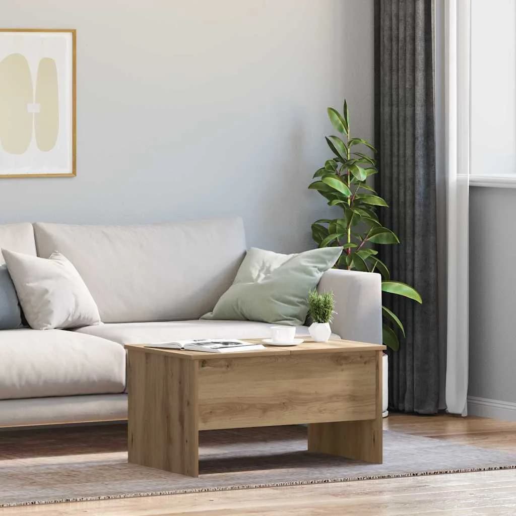 Klubska miza Umetni hrast 102 x 50,5 x 46,5 cm Inženirski les