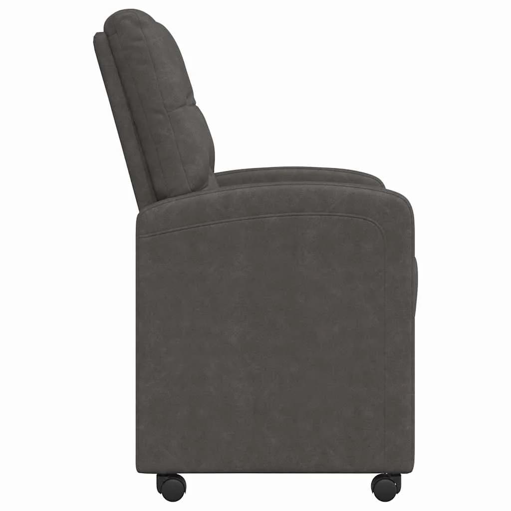 Jedilni stoli s kolesi 2 kos Umetna koža Črna 58 x 67 x 97 cm - slika 5