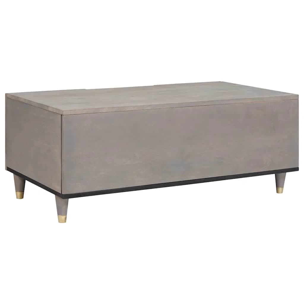 Klubska miza Siva 100 x 54 x 40 cm Masiven les manga - slika 5