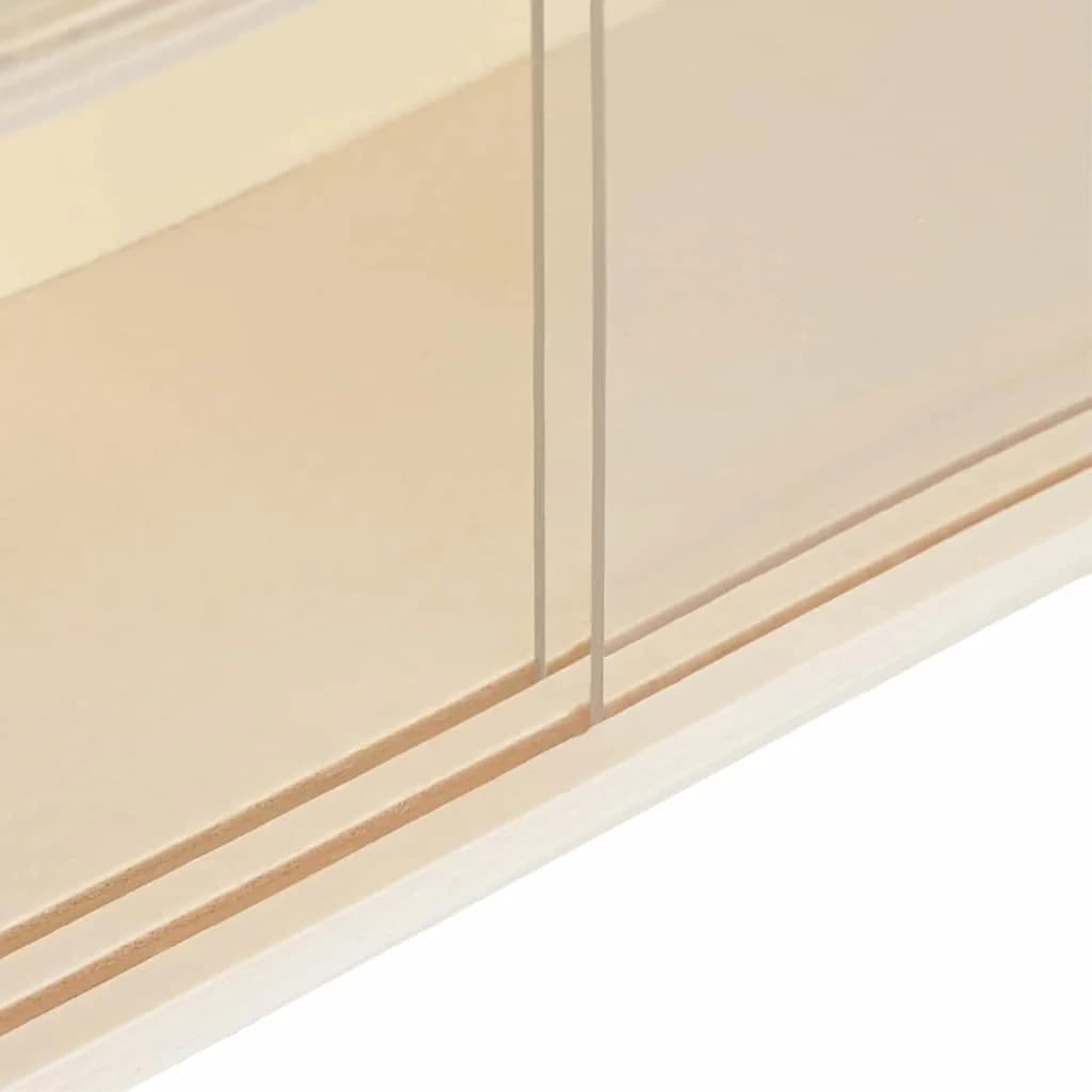 Stenska vitrina s polico Bež 80 x 8,5 x 54 cm Vezani les - slika 9