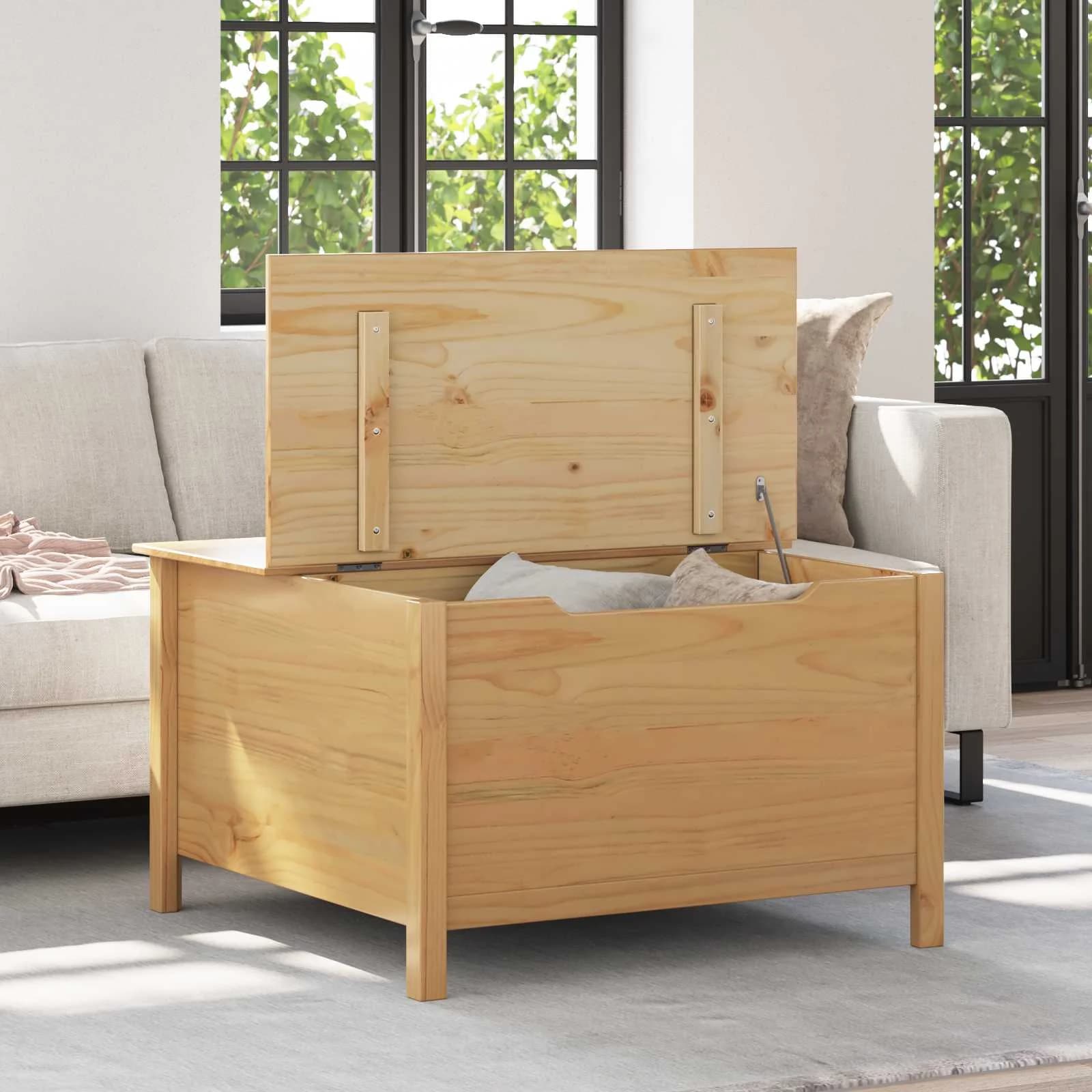 Klubska miza s predalom HILL Medeno rjava 79.5 x 79.5 x 49 cm - slika 4