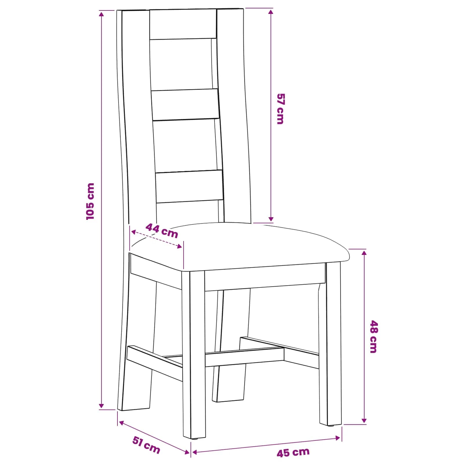 Jedilni stol 2 kos Masivno hrastovo les Črna 45 x 51 x 105 cm - slika 8
